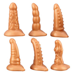 6 Styles Dotted and Ribbed Monster Dildo