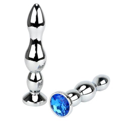 Stainless Tower Jeweled Butt Plug 4.72 Inches Long