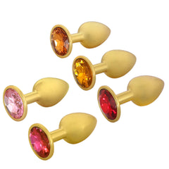 Small Golden Jeweled Butt Plug