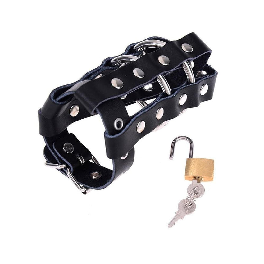 Leather Punisher Chastity Restraint