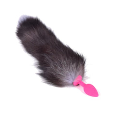 15' Silicone Multicolored Fox Tail Plug