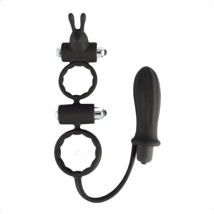 Pure  Cock Ring With Anal Stimulator