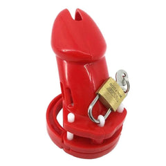 Blushing Red Plastic Chastity Device