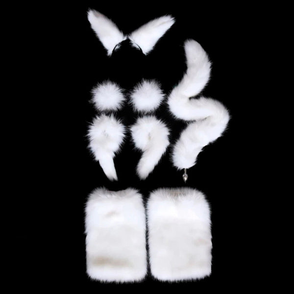 Cosplay Set With Ears and Tail Plug