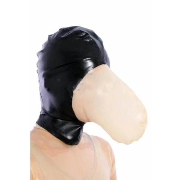 Full Coverage Rubber Bondage Hood