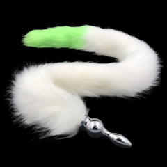 31' Stainless & Silicone White and Green Tail Plug