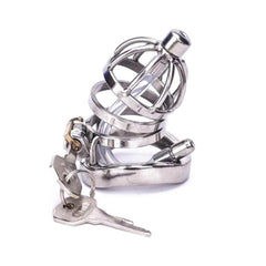 Cum Stopper Metal Chastity Cage