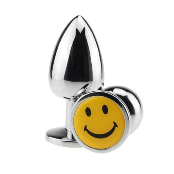 Smiley Stainless Steel Butt Plug 2.76 Inches Long