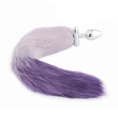 18' Shapeable White With Purple Fox Tail Metal Plug