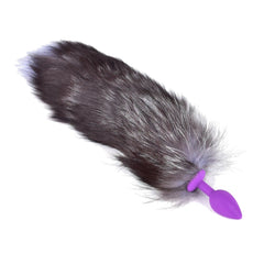 15' Silicone Multicolored Fox Tail Plug