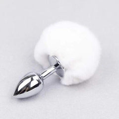 Cute and Fluffy Bunny Tail Butt Plug 3 Inches Long