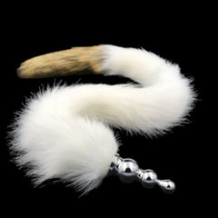 31' Stainless & Silicone White and Brown Tail Plug