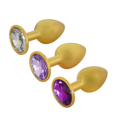 Small Golden Jeweled Butt Plug