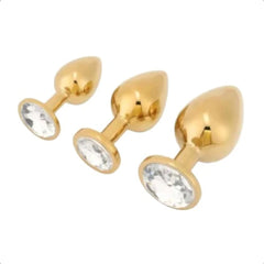 Gold Butt Plug Set (3 Piece)