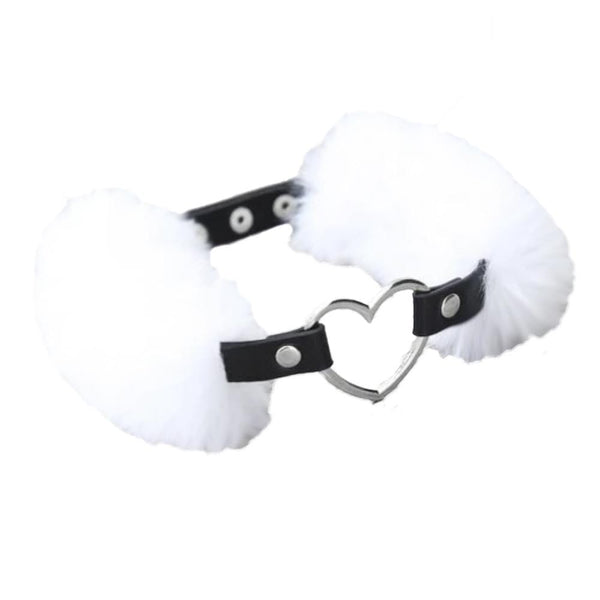 Women's Adjustable Fuzzy Tickle Collar