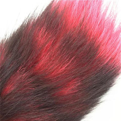 Black and Red Stripes Metallic Tail Butt Plug