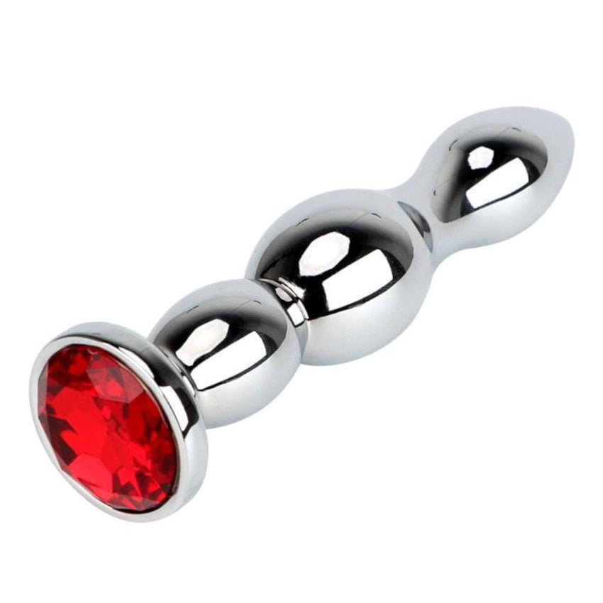 Stainless Tower Jeweled Butt Plug 4.72 Inches Long