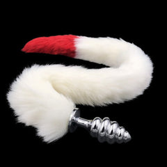 31' Stainless & Silicone White and Red Tail Plug