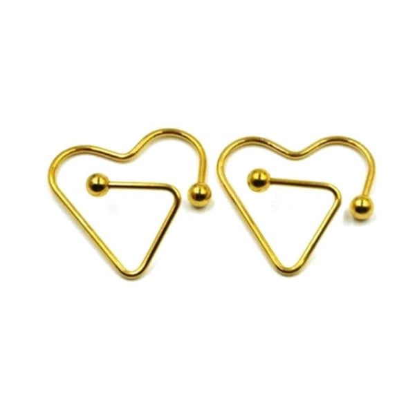 Heart-Shaped Nipple Ring Bars