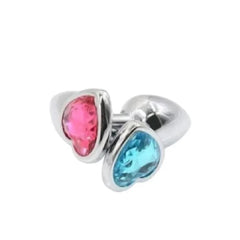 Heart-Shaped Crystal Jeweled Plug Set