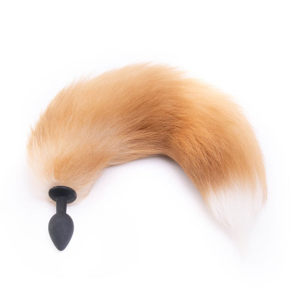 Light Brown Fox Tail With Silicone Plug Tip