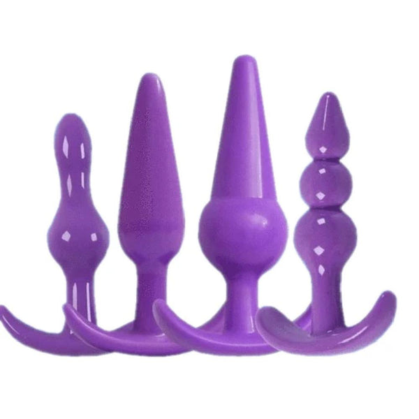 4 Pcs/Set Various Shapes Silicone Plugs Set - 3 Colors To Choose From