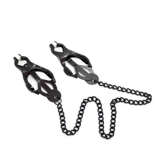 Black Butterfly Nipple Clamps With Chain