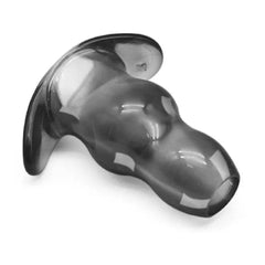 Gray Silicone Hollow Anal Plug