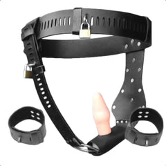 Adjustable PU Leather Female Chastity Belt