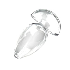 Smooth Glass Hollow Butt Plug 4.33 to 5.31 Inches Long