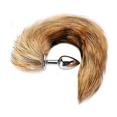 Brown Metal Fox Tail Plug 16'