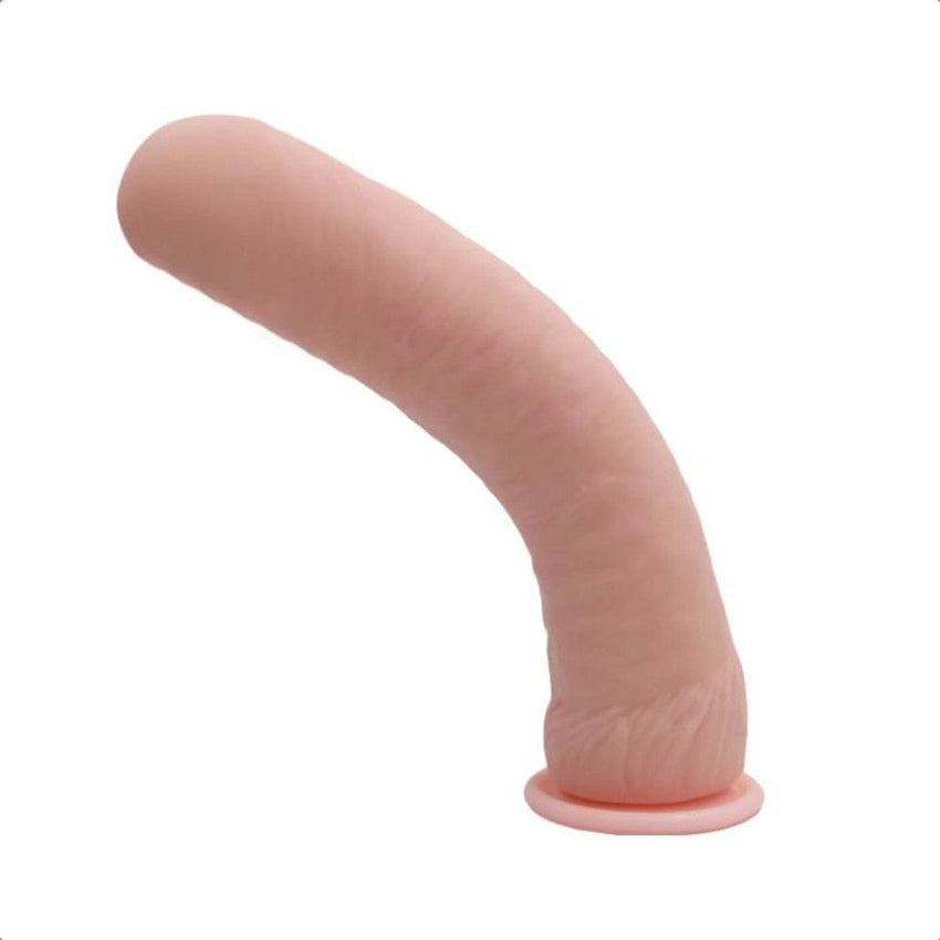 Fluffy Soft Silicone 10 Inch Suction Cup Dildo