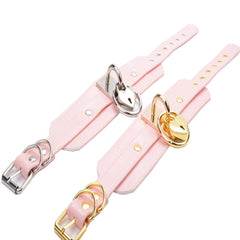 Oversized Girly Pink Leather Collar