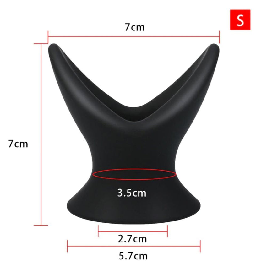 V-Shaped Silicone Hollow Butt Plug 2.76 to 3.94 Inches Long