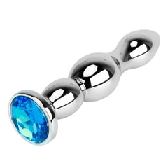 Stainless Tower Jeweled Butt Plug 4.72 Inches Long