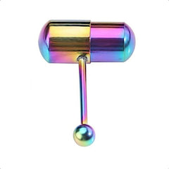 Cool Metallic Tongue Ring Vibrator