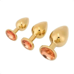 Gold Butt Plug Set (3 Piece)