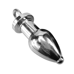 Metal Ass Dilator Hollow Butt Plug 4.53 Inches Long