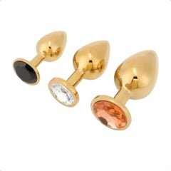 Stunning Gold Princess Butt Plug 3 Piece Set