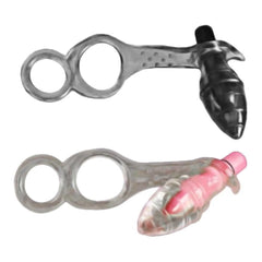 Dual Choke Cock Ring With Anal Stimulator