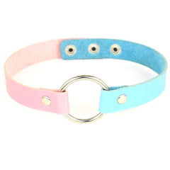 Colorful Synthetic Leather BDSM Choker