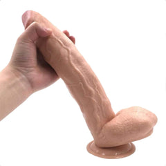 Brawny 11 Inch Long Anal Dildo With Balls