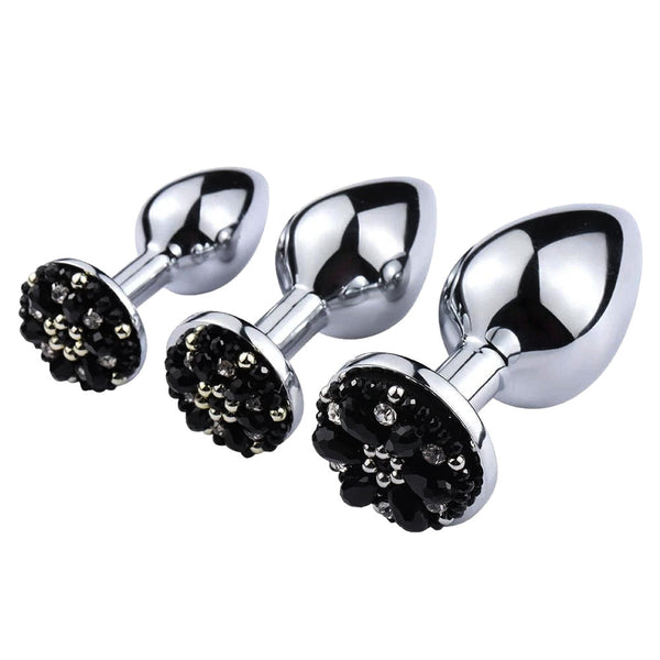 Rhinestone Butt Plug Set (3 Piece)