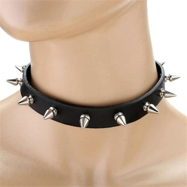 Vintage Leather Studded Collar