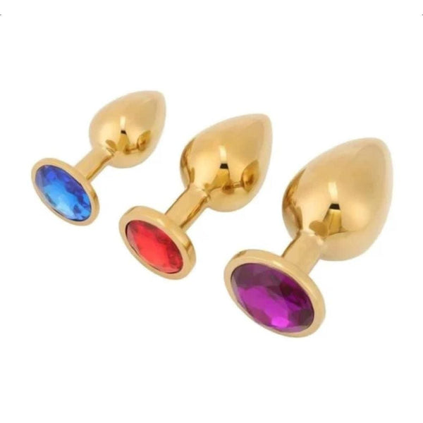 Stunning Gold Princess Butt Plug 3 Piece Set