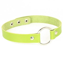 Colorful Synthetic Leather BDSM Choker