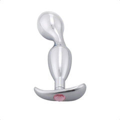 Jeweled Stainless Metal Butt Plug 4.84 Inches Long