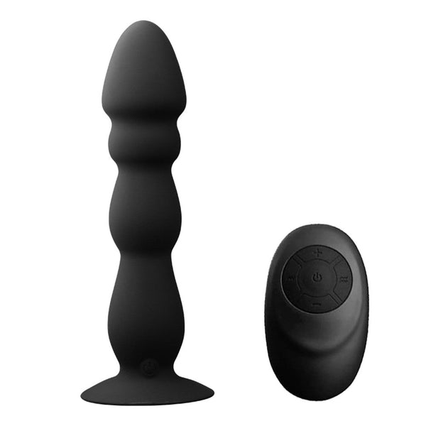 Ridged Anal Vibrator Butt Plug