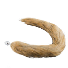 Fox Tail Stainless Steel Plug, Brown 32'