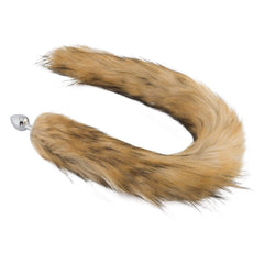 Fox Tail Stainless Steel Plug, Brown 32'